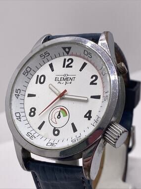 Element New York Mens Watch Works New Battery